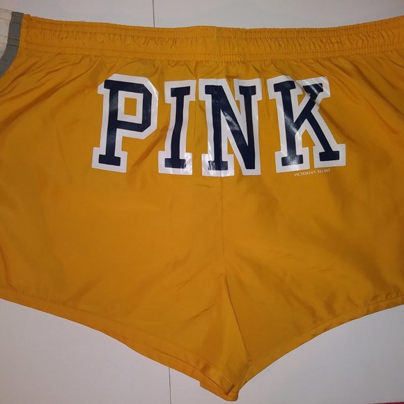 VICTORIA' S SECRET PINK SHORT SIZE M DARK YELLOW - Picture 4 of 8